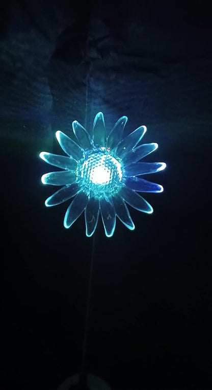 Starry Illuminate 2 PCS Solar Color Changing Style Garden Stake Light Pathway Stake Light (Sun)