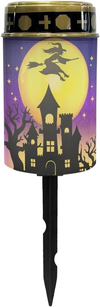 Witch Moon Solar Garden Stake Lights Bright Solar Cemetery Grave Decorations Waterproof Solar Lights for Outside, Driveway Markers Lights for Remembrance Gifts & Sympathy Gifts