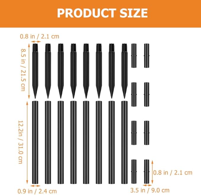 Uonlytech 8 Sets Pathway Extension Garden Solar Plastic Ground Outdoor Landscaping Spike Spikes Connectors Part for | Lumora