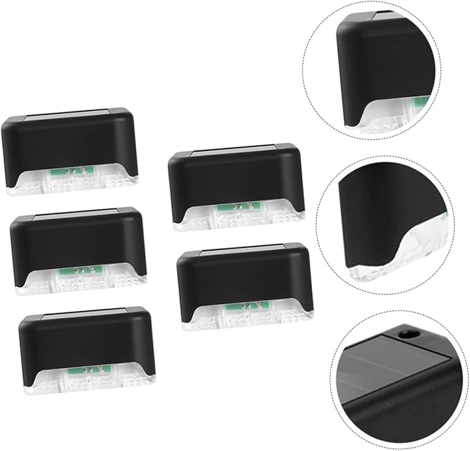 5Pcs Waterproof Solar Step Lights for Outdoor Deck LED Garden Fence Lighting Motion Sensor Solar Lights for Pathway | Lumora