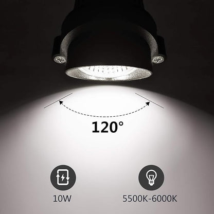ZUCKEO Low Voltage Landscape Lights LED Landscape Lighting with Connectors, 10W 12V 24V Outdoor Spotlights Waterproof Garden Flood Pathway Yard Lights 1000LM Daywhite Light(10Pack with Connector)
