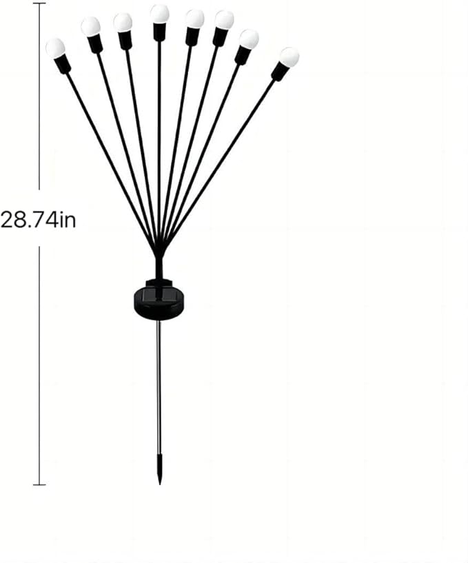Solar Waterproof Outdoor Lights New Upgrade Solar Garden Lights, Swaying Fireflies, Suitable for Garden Decoration, Patio, Path & Holiday Decoration. (2 Packs - 16 LED)