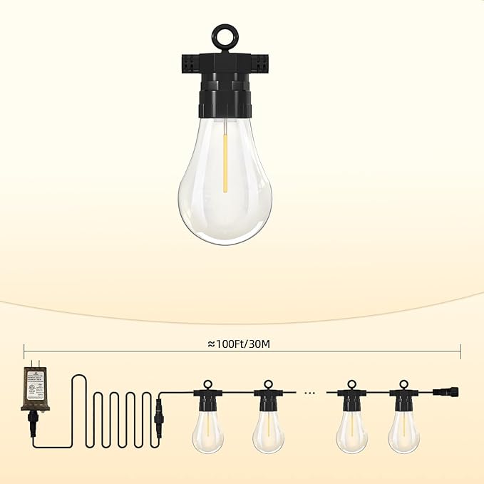 Outdoor String LED Patio Lights ADS-100FT