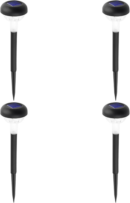 4 Pack Solar Pathway Lights, Star Pattern, Outdoor Waterproof Landscape Lights, White Light, Auto On/Off