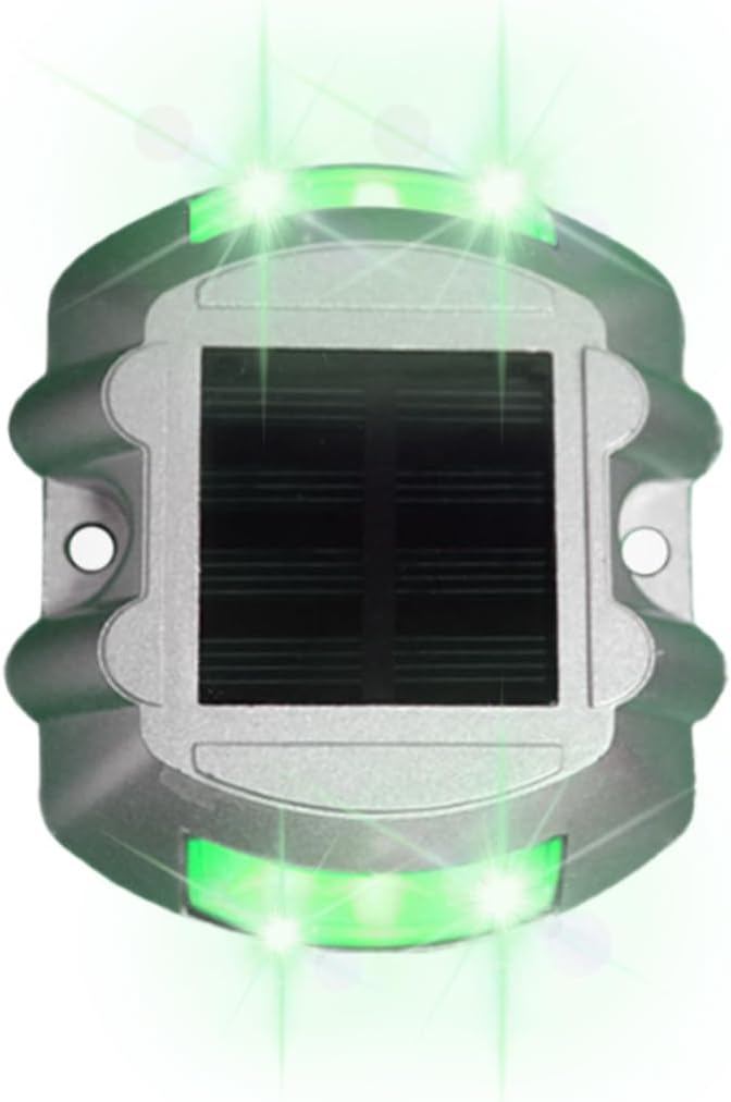 1 PCS LED Solar Deck Lights Outdoor Solar Step Lights, Aluminium Marker Lights for Warning, Solar Driveway Dock | Lumora