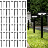 Sunco 60 Pack 2W LED Square Solar Pathway Walkway Driveway Backyard Patio Garden Outdoor Residential Super Bright Light, 120 Lumens, 2CCT 2700K Soft White/4000K Cool White, Dimmable, 3.7V