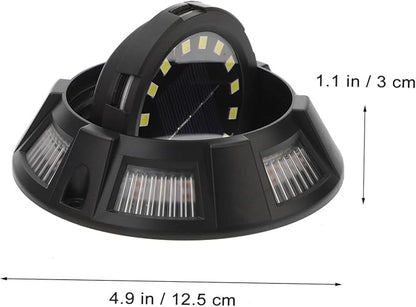 4Pcs Solar Ground Lights Outdoor Landscape Pathway Lights with Side Glow Rotatable Design for Lawn Patio Walkway Garden Decor