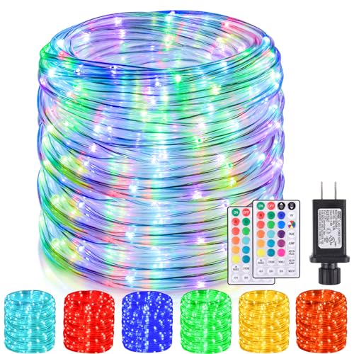 Nazuwke 164Ft Rope Lights Outdoor, 500 LEDs String Lights with Remote
