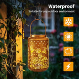 Brizled Hummingbird Solar Lanterns, Outdoor LED Hanging Solar Lights, Warm White Garden Tabletop Lantern Light, Mother's Day Birthday Decorative Gifts for Mom Grandma Women, for Patio Balcony Path