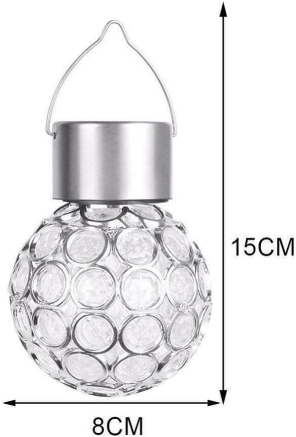 ansu Solar Light LED Lantern Outdoor Waterproof Hollow Small Light Chandelier Path Light (White)