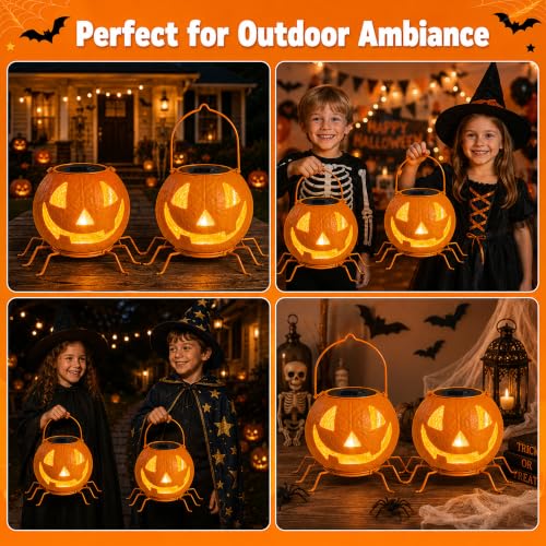 Halloween Decorations Pumpkin, Solar Pumpkin Lights Outdoor Halloween Decor