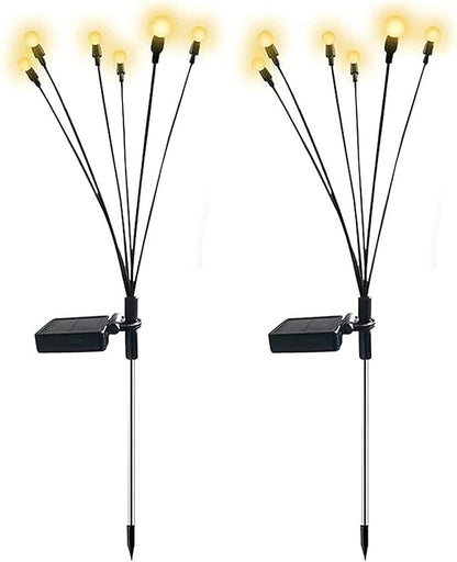 Solar Garden Lights Solar LED String Lights Firefly Solar Lights Outdoor Waterproof Firefly Solar Pathway Lights, Solar Stake Lights Outdoor Garden Decoration Garland Lights Camping Lights Solar Light