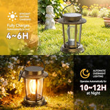 Solar Lanterns Outdoor Waterproof 2 Pack , Upgraded Solar Lights Outdoor, Bright Solar Powered Lanterns Decorative, Hanging Solar Lantern for Patio Garden Yard Path Porch Tree Decor(Antique Copper)