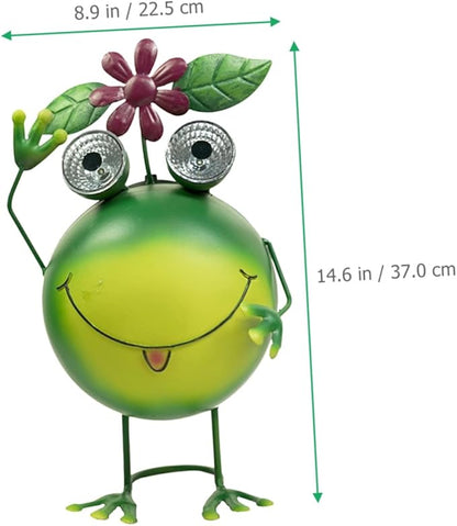 Solar Frog Garden Light Outdoor Solar Pathway Light with High Efficiency Polycrystalline Panel for Patio and Lawn Decor
