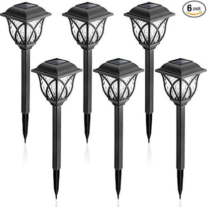 6 Pack Solar Pathway Lights, Outdoor Solar Light Waterproof Automatic on/Off Garden Decoration, Courtyard Terrace Lawn Walkway Deck Waterproof Landscape Light (Multicolor)