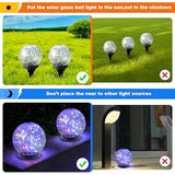 MLKNK Solar Globe Lights Outdoor Waterproof-Solar Balls-Solar Garden Lights Orbs (Pack of 3)