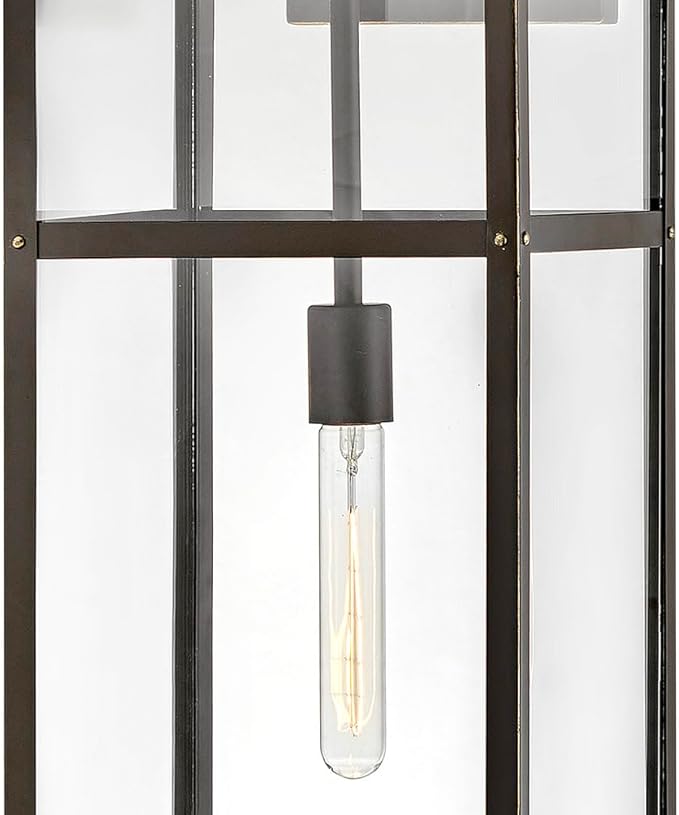 Hinkley Porter Collection One Light Extra Large Outdoor Wall Mount Lantern, Oil Rubbed Bronze