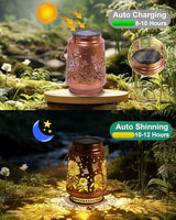 2 Pack Sunflower Solar Lanterns Outdoor Waterproof, Garden Decor Birthday Gifts for Women Mom Grandma Sister, Metal Hanging Solar Lights Outside Decorative for Backyard Patio Lawn Pathway Landscape