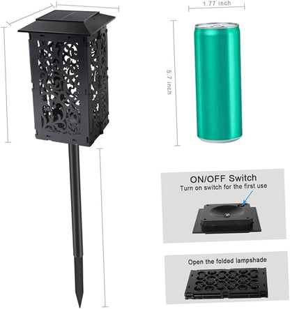 balacoo LED Solar Garden Light Outdoor Ground Lamp Easy Install Solar Lawn Light for Patio Pathway Landscape Decor for Parks and Villas