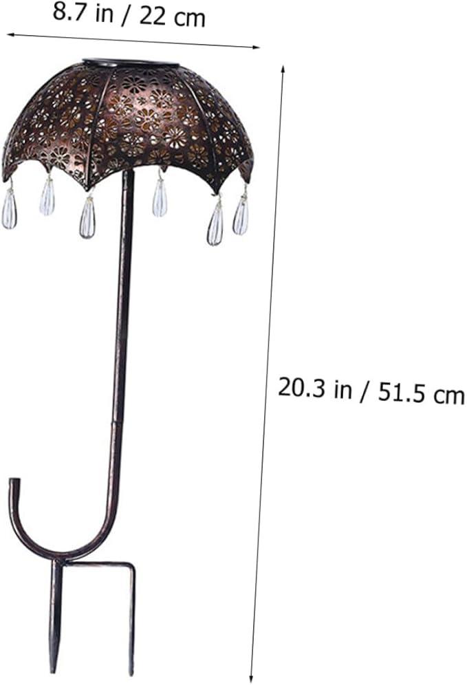 balacoo Solar Umbrella Projection Floor Lamp Led Garden Light Rainproof Landscape Decor Solar Light