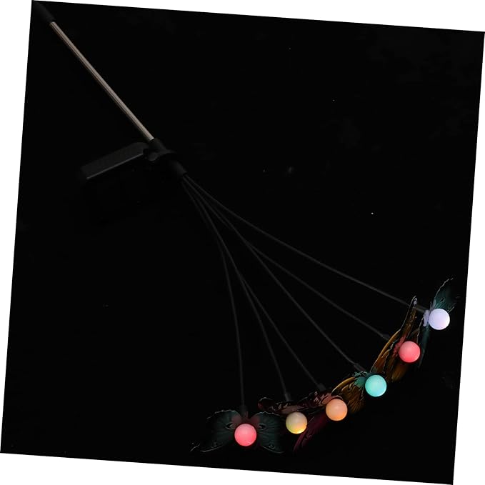 DOITOOL 2pcs Outdoor Solar Power Garden Light Butterfly Led Lamp for Pathway Patio Easy Install Solar Decorative Light for Lawn