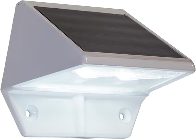 Classy Caps Solar Deck & Wall Lights, Model SL179, White - High Performance, Energy Efficient, Weather-Resistant, Durable Cast Aluminum, Outdoor Solar Lights, Durable Design, Easy Installation