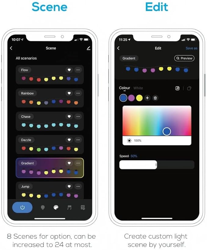 ZYAN APP Control Die-Cast Aluminum RGB Landscape Spotlights with Remote Control, Color Changing Music Sync Timer | Lumora