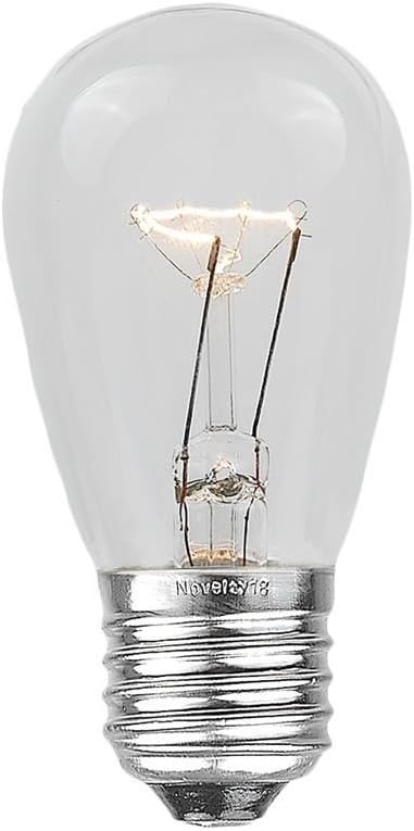Novelty Lights 100 Feet, 50 Suspended E26 Sockets, S14 String Light Set with Clear Incandescent Bulbs, Heavy Duty | Lumora