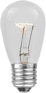 Novelty Lights 100 Feet, 50 Suspended E26 Sockets, S14 String Light Set with Clear Incandescent Bulbs, Heavy Duty | Lumora