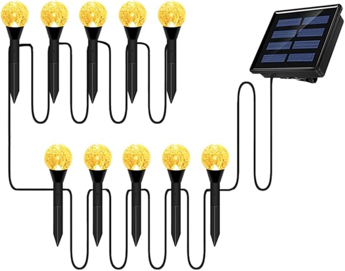 Solar Garden Path Lights 10pcs Warm White Outdoor Decorative Solar Lawn Lamps for Yard Landscape Lighting Creative Versatile