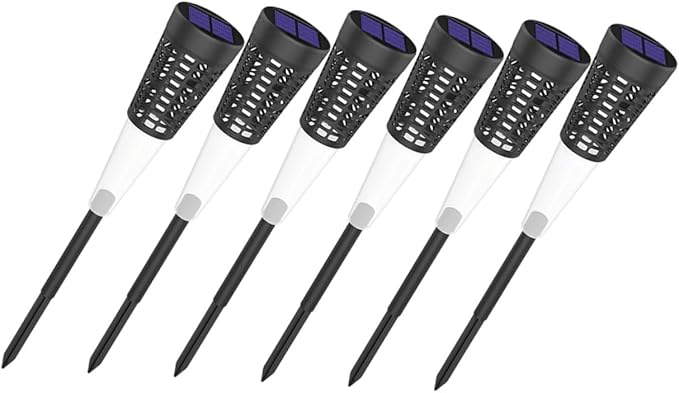 ARTIBETTER 6pcs Solar Garden Stake Lights Outdoor Landscape Pathway Lamps Warm and Colorful Light Decorative Lawn Lighting for Yard Patio and Garden