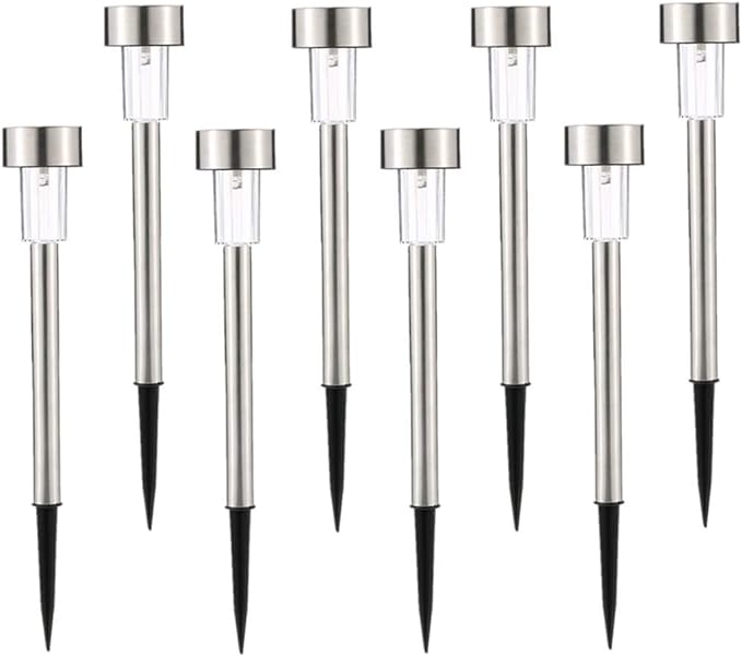 Ulalaza 8Pcs Solar Outdoor Lights Waterproof Landscape Lights for Yard Driveway Lawn Pathway (Warm White)