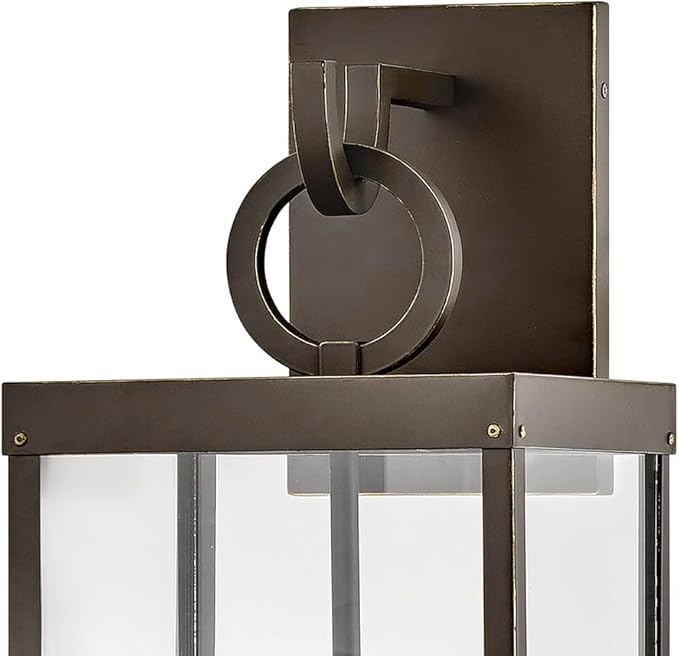 Hinkley Porter Collection One Light Extra Large Outdoor Wall Mount Lantern, Oil Rubbed Bronze