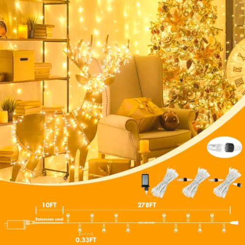KAQ 800LED 288Ft String Lights, Christmas Lights Indoor Outdoor