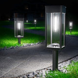 BITPOTT Solar Lights Outdoor, 12 Pack, 3 Heights, Cool White, IP65