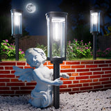 ALFIOT Solar Lights Outdoor, 8 Pack, Cool White, Geometric Shade, IP65