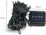 Solar Powered LED String Lights Warm White Beads Decorative Outdoor Garden Patio Lawn Fairy Lighting for Wedding | Lumora
