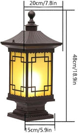 American Style Villa Garden Lights Lawn Vintage Outdoor s Pillar C Lamp Exterior Courtyard Gate Landscape Column | Lumora