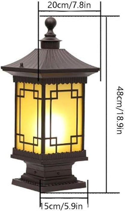 American Style Villa Garden Lights Lawn Vintage Outdoor s Pillar C Lamp Exterior Courtyard Gate Landscape Column Light Outside Yard Post Lamps