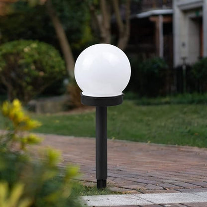 Solar Pathway Lights Outdoor, 3 Pack Solar White Globe Garden Lights, Waterproof Walkway Lighting Outdoor Garden Landscape Lawn Lanterns, Patio Yard Pathway Driveway Lights
