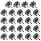 24 Pack Solar Lights Outdoor Waterproof, 8 LED Solar Ground Lights