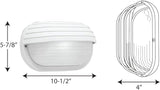 Progress Lighting 1-Light UV Stabilized Ribbed Frosted Polycarbonate Shade Modern Outdoor 10-1/2" Wall or Ceiling | Lumora