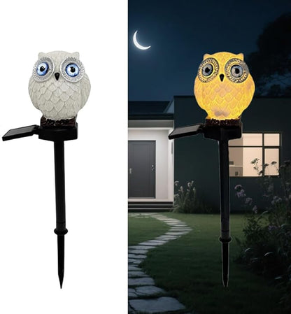 Solar Garden Lights Outdoor Waterproof，Cute owl-Shaped Decorative Lamp for Balcony, Terrace, Lawn, Garden, Courtyard.