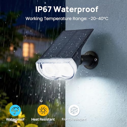Consciot Solar Spot Lights Outdoor Waterproof, Landscape Solar Spotlights