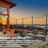 AHRLHR 6 Pack 5 Ft String Light Poles, String Light Poles for Outside with Fixing Clips,Metal Poles for Outdoor String Lights, Hanging Light Poles for Deck Fence Garden Backyard Wall Bistro