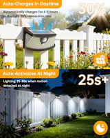 Aootek Solar Motion Sensor Lights Outdoor 120 LEDs, Brown, 2 Pack