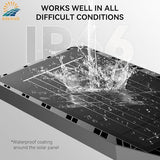 Adewalk 5000W Solar Lights Outdoor - 7000K LED Solar Street Lights Outdoor with Motion Sensor and Remote Control, IP66 Waterproof, Dusk to Dawn for Yard, Patio