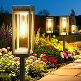 Tall Solar Pathway Lights Outdoor, Bright Solar Powered Lights 4 Pack