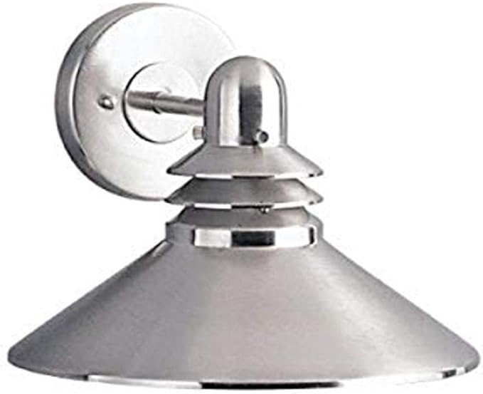 Kichler 9044NI Grenoble Indoor/Outdoor Wall 1-Light, Brushed Nickel