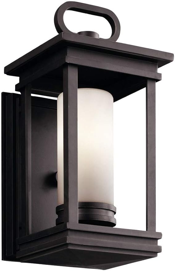 Kichler 49474RZ South Hope Outdoor Wall 1-Light, Rubbed Bronze, 8-Inch